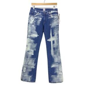 Joie Bleach Brushed Low Rise Straight Leg Jeans Size 29 NWT Y2k Retro Style